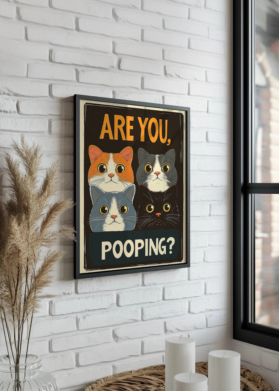 Cuadro ​Gatos observando