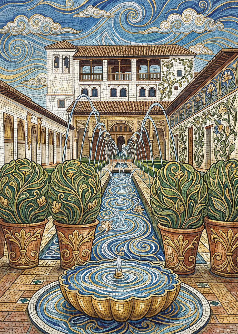 Cuadro Generalife Alhambra - Art Nouveau