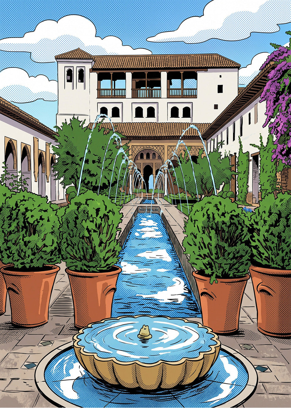 Cuadro Generalife Alhambra - Cómic