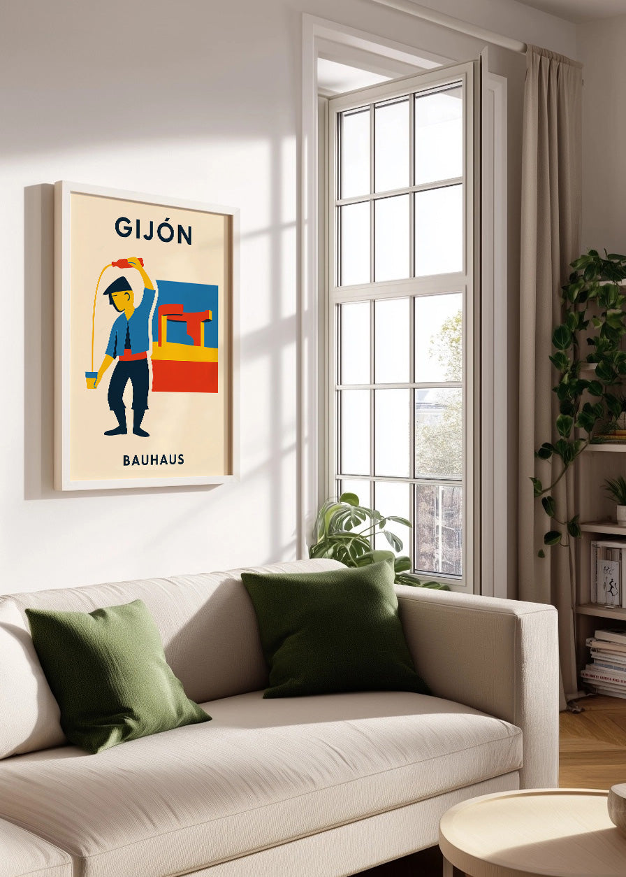 Cuadro Gijón Poster Bauhaus