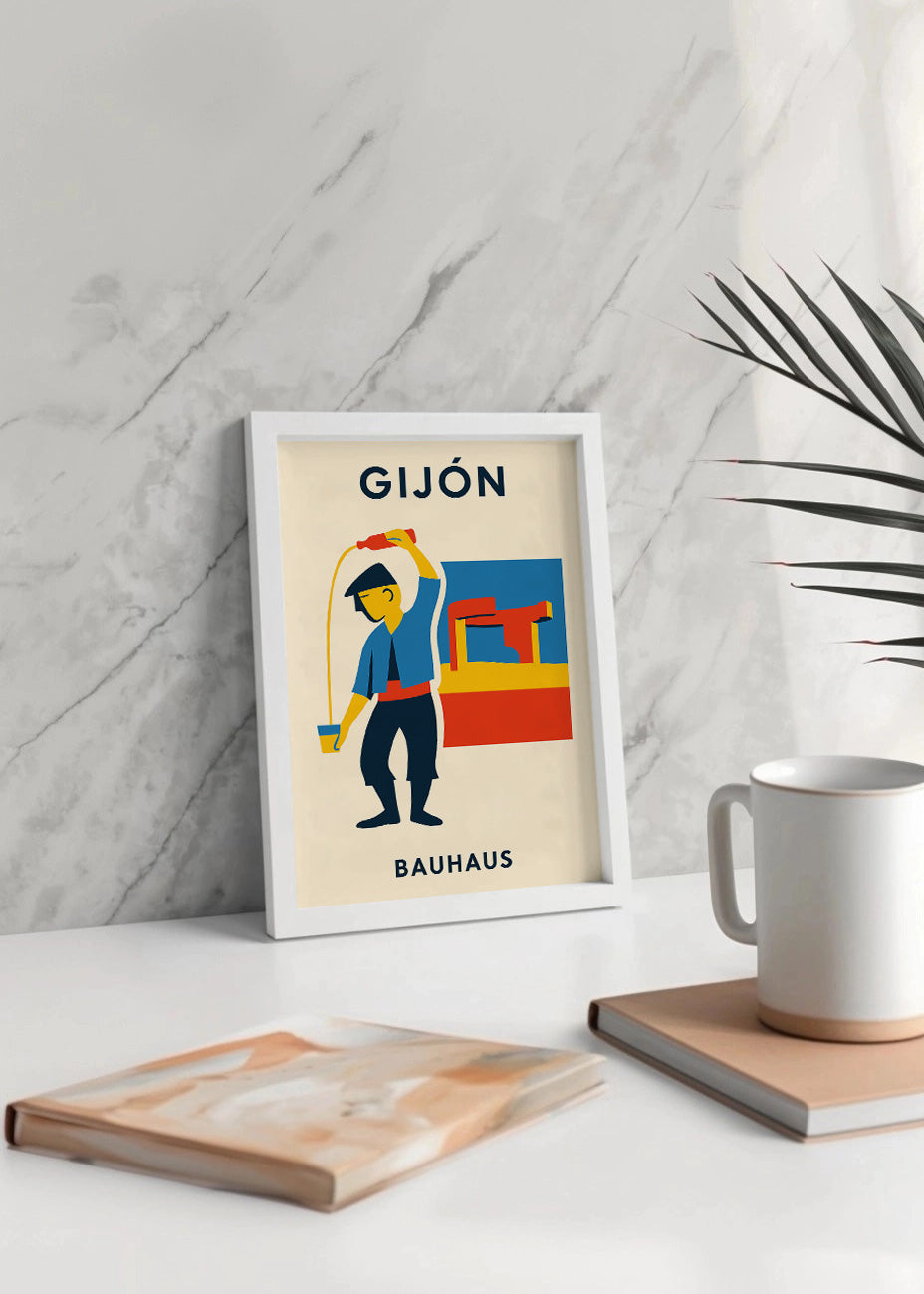 Cuadro Gijón Poster Bauhaus