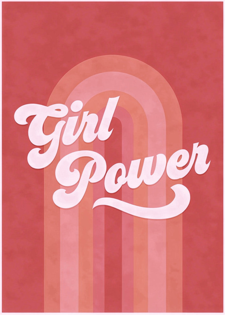 Cuadro Girl power rosa