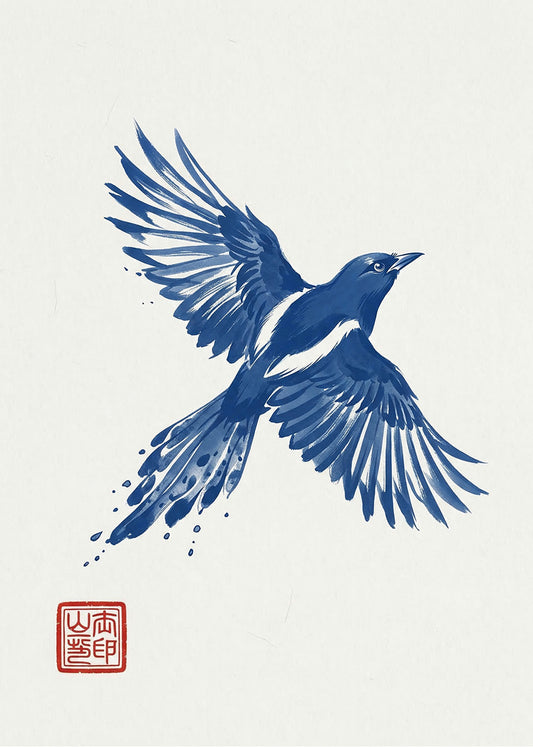 Cuadro Golondrina azul