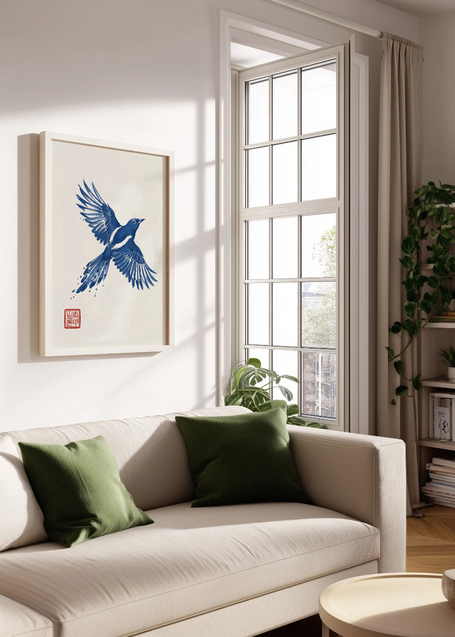 Cuadro Golondrina azul