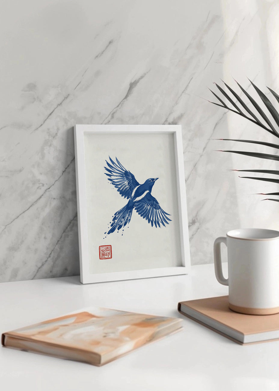 Cuadro Golondrina azul
