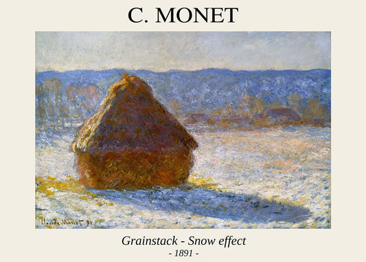 Pilha de feno - Efeito de neve (Monet)