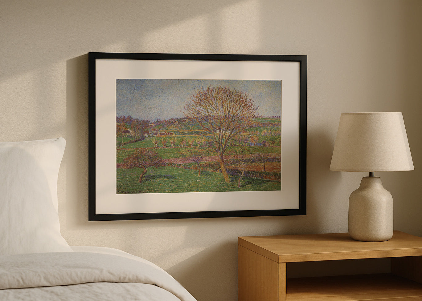 Cuadro ​Gran Nogal en Eragny (Pissarro)