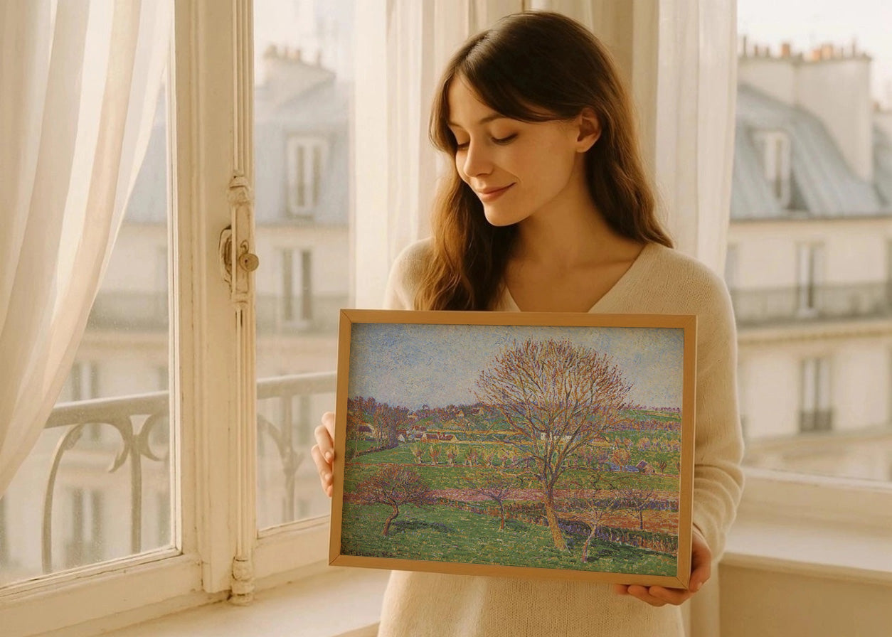 Cuadro ​Gran Nogal en Eragny (Pissarro)