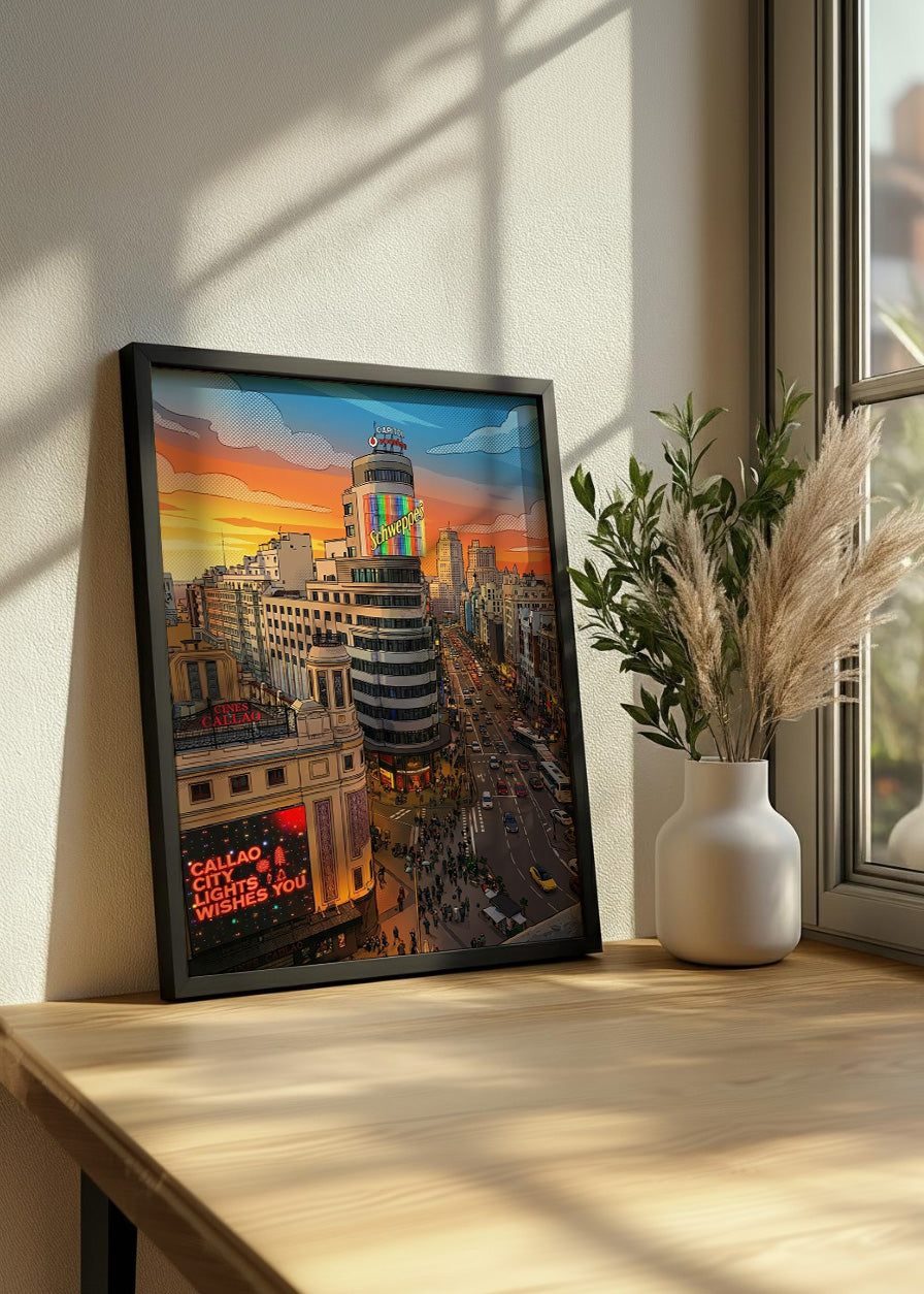 Cuadro Gran Vía y Callao - Cómic