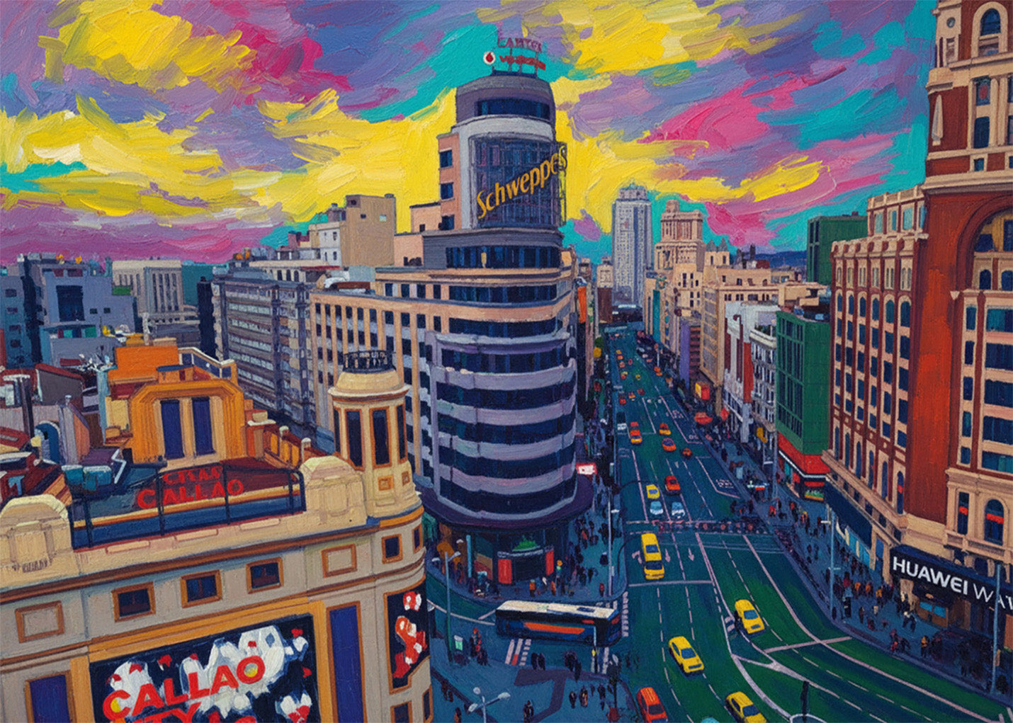 Cuadro Gran Vía y Callao - Fauvismo