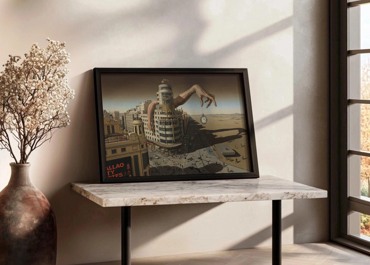 Cuadro Gran Vía y Callao - Surrealismo Dalí