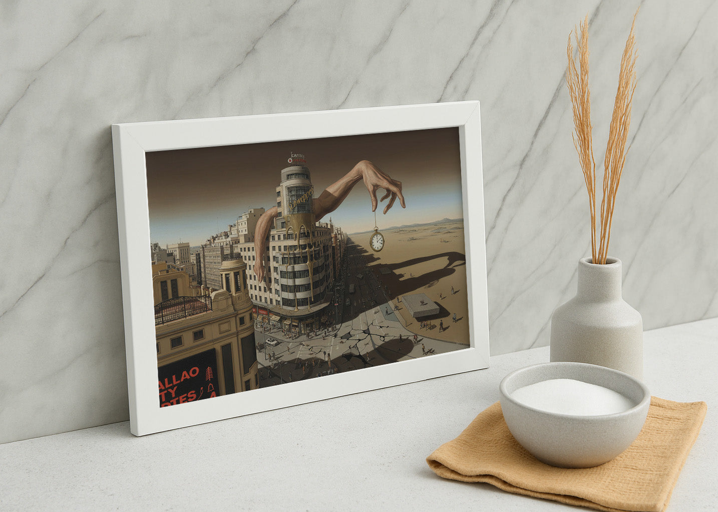 Cuadro Gran Vía y Callao - Surrealismo Dalí