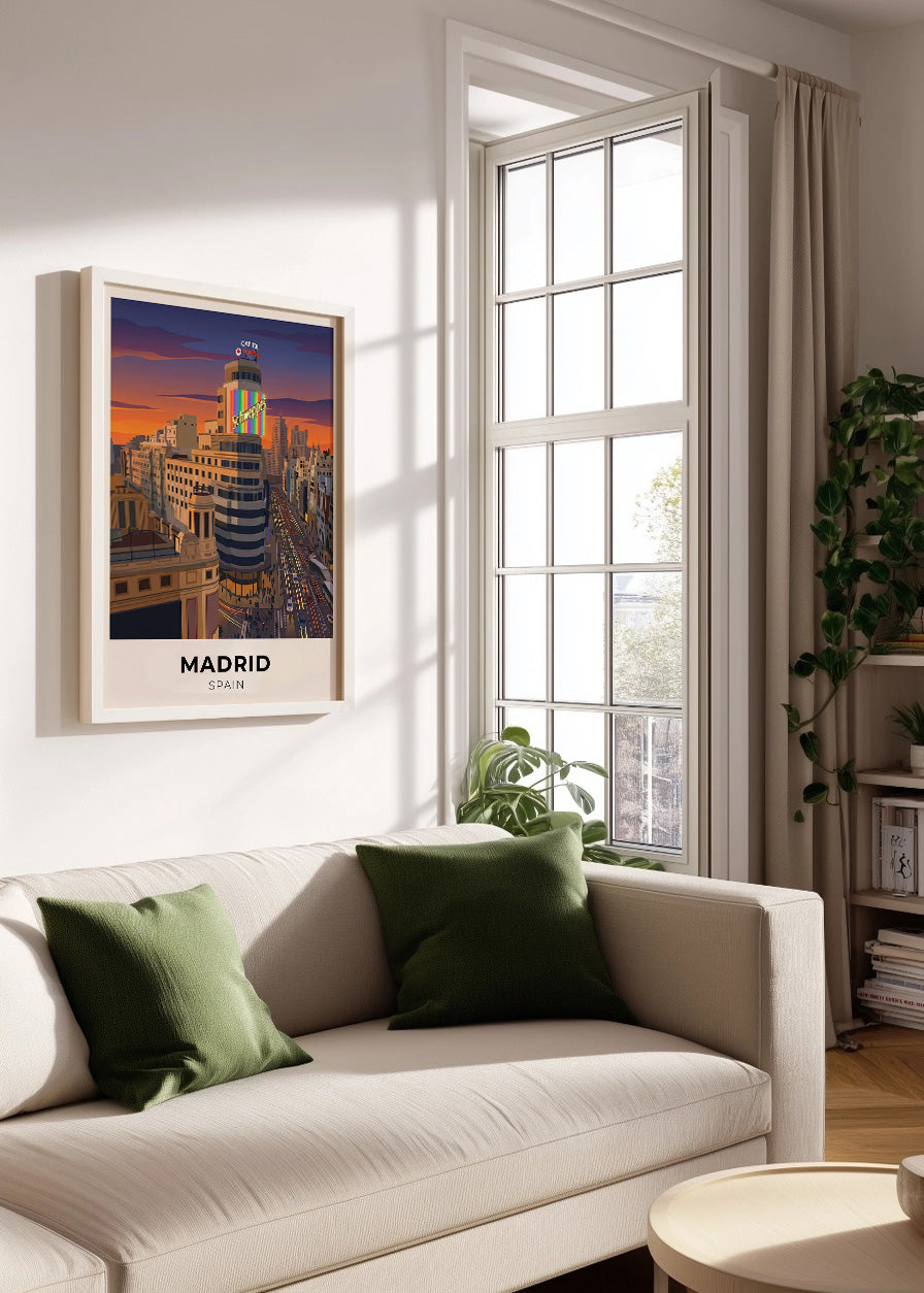 Cuadro Gran Vía y Callao estilo póster