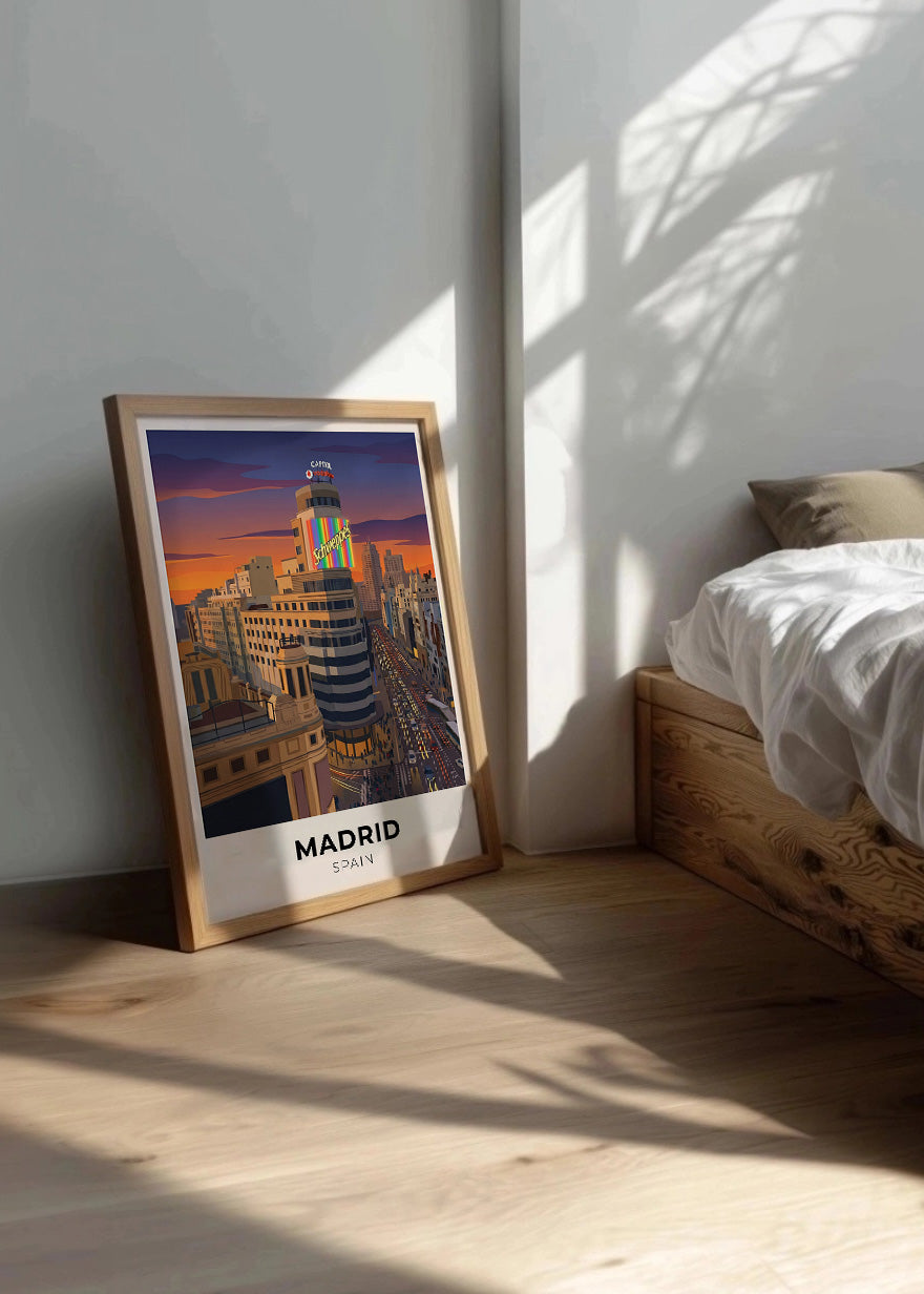 Cuadro Gran Vía y Callao estilo póster