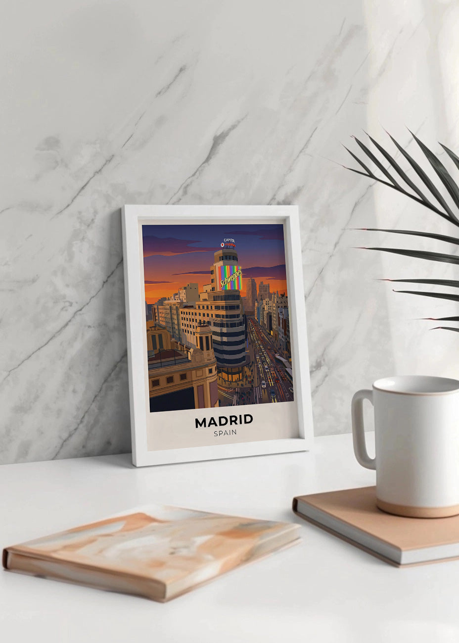 Cuadro Gran Vía y Callao estilo póster