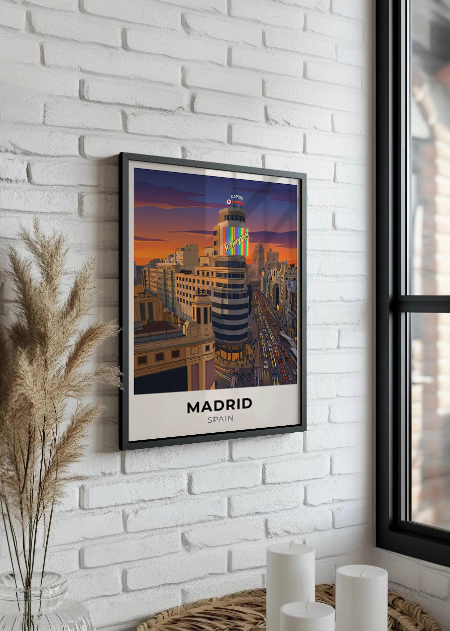 Cuadro Gran Vía y Callao estilo póster