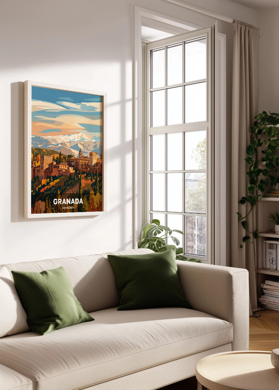 Cuadro Granada con La Alhambra - Otoño