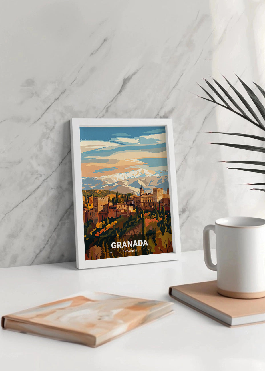 Cuadro Granada con La Alhambra - Otoño
