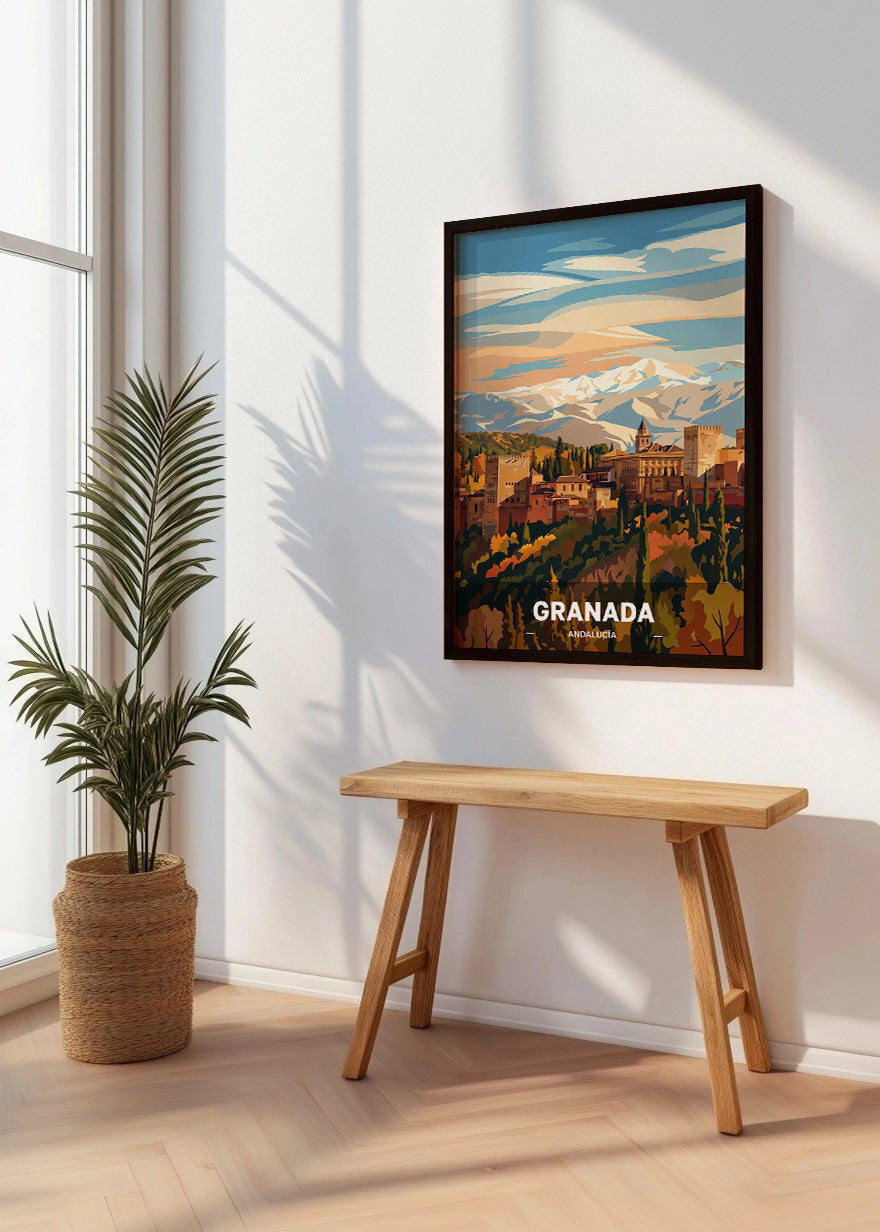 Cuadro Granada con La Alhambra - Otoño