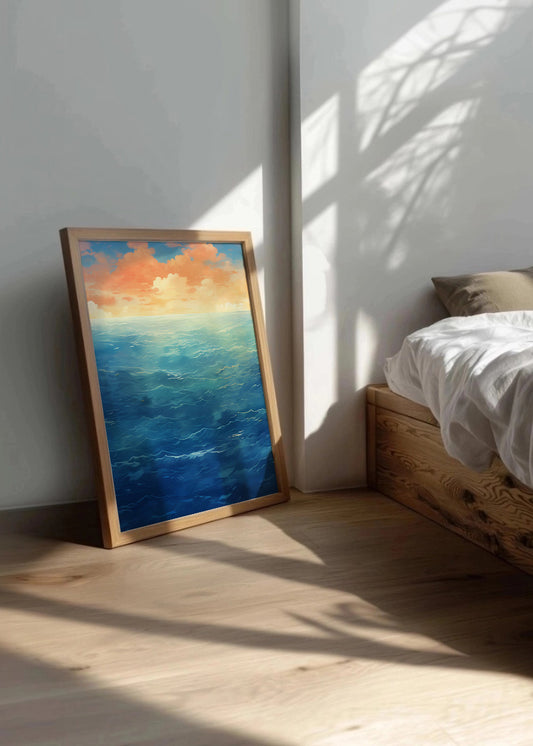 Cuadro ​Gran mar azul