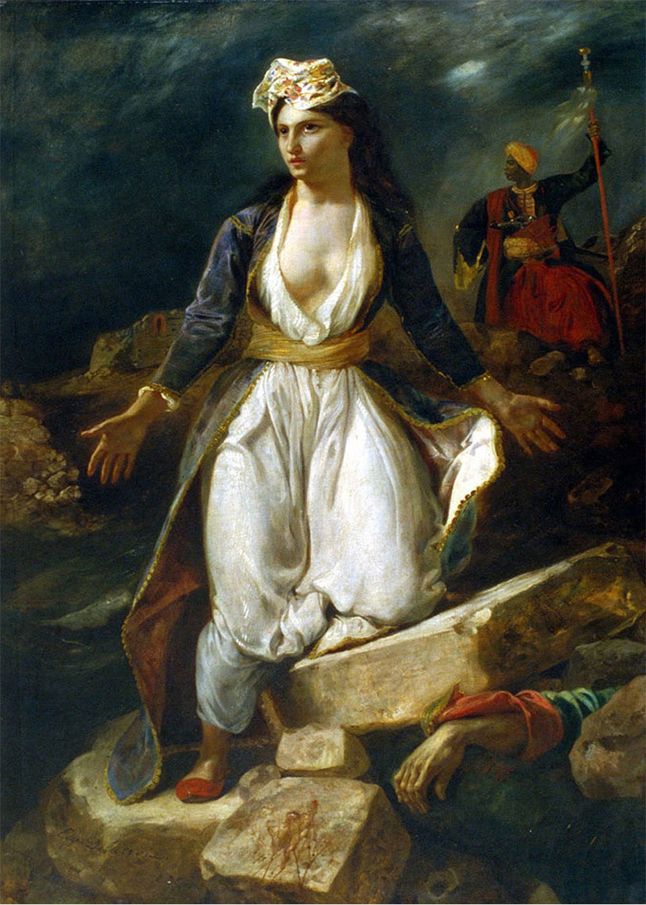Cuadro ​Grecia sobre las ruinas de Missolonghi (Delacroix)