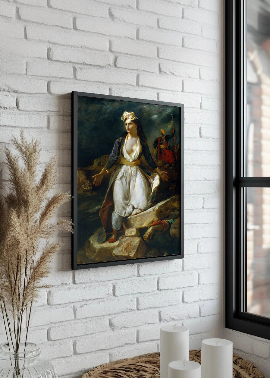 Cuadro ​Grecia sobre las ruinas de Missolonghi (Delacroix)