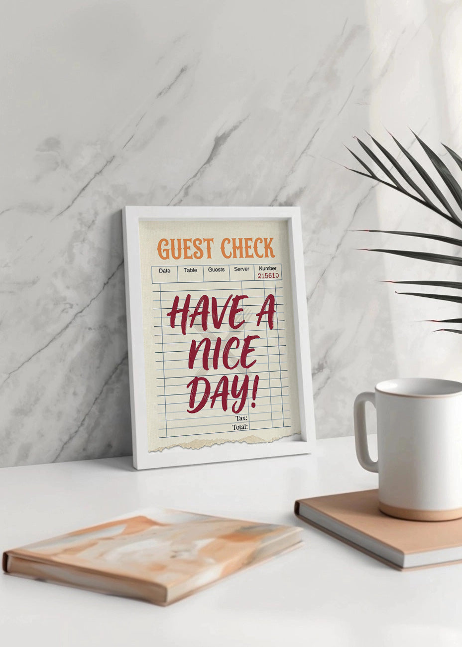 Cuadro Guest check - Have a nice day