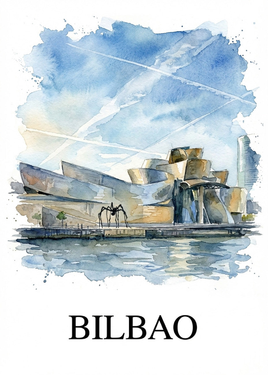 Cuadro Guggenheim de Bilbao - Postal