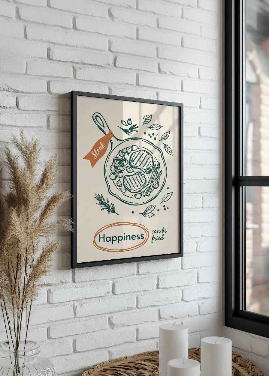 Cuadro Happiness can be fried - decoración de cocina