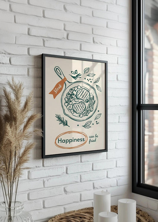 Cuadro Happiness can be fried - decoración de cocina