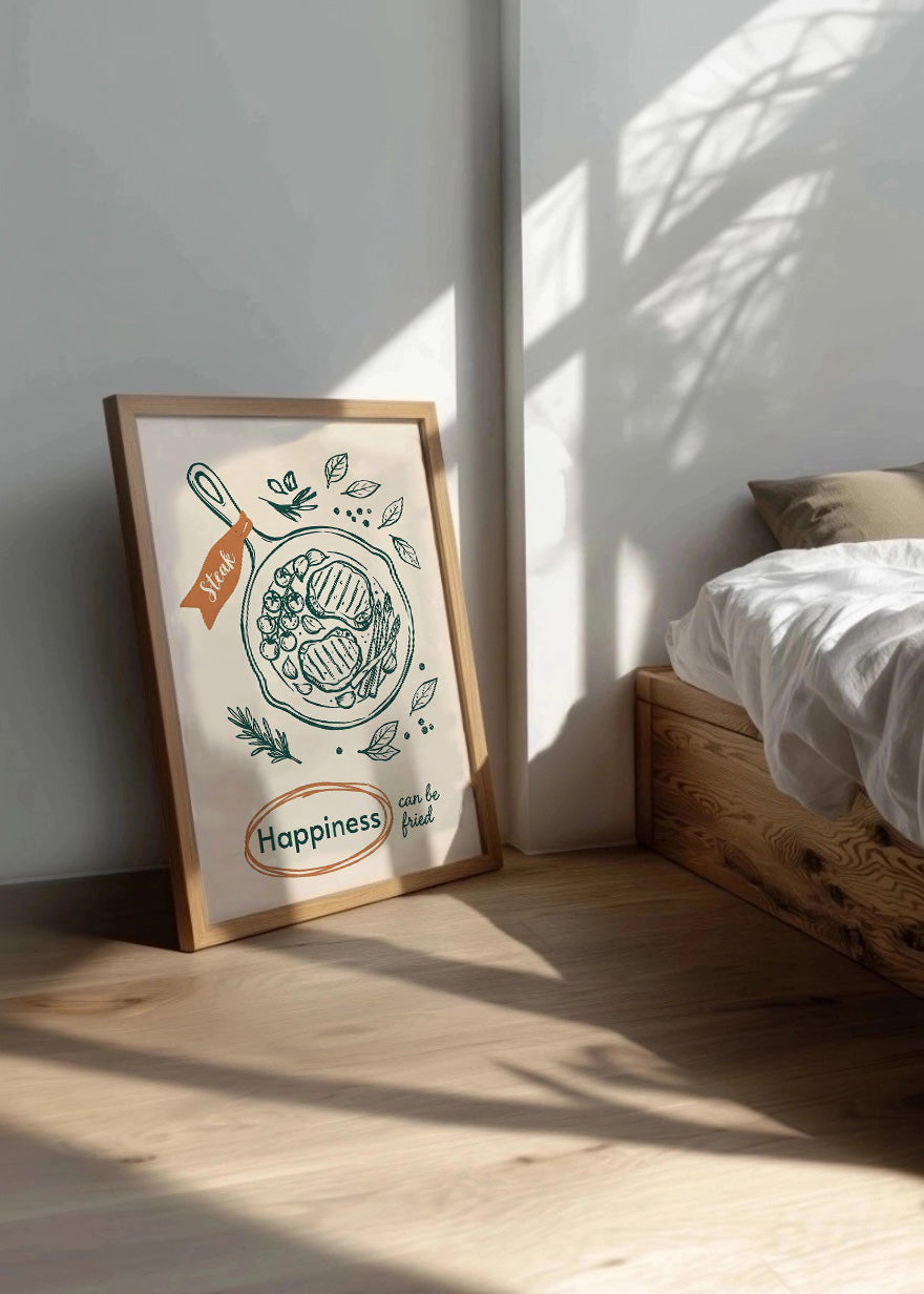 Cuadro Happiness can be fried - decoración de cocina