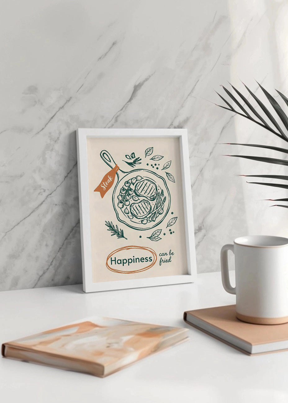 Cuadro Happiness can be fried - decoración de cocina