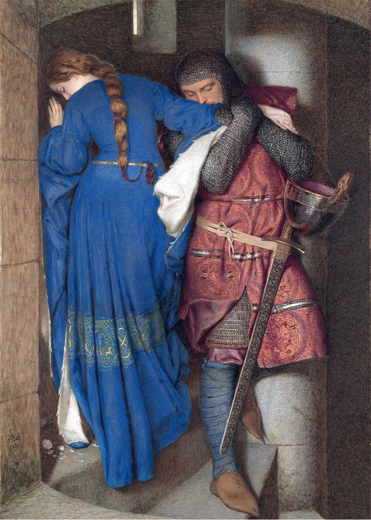 Cuadro ​Hellelil y Hildebrand, el encuentro en la escalera de la torre (Frederick William Burton)