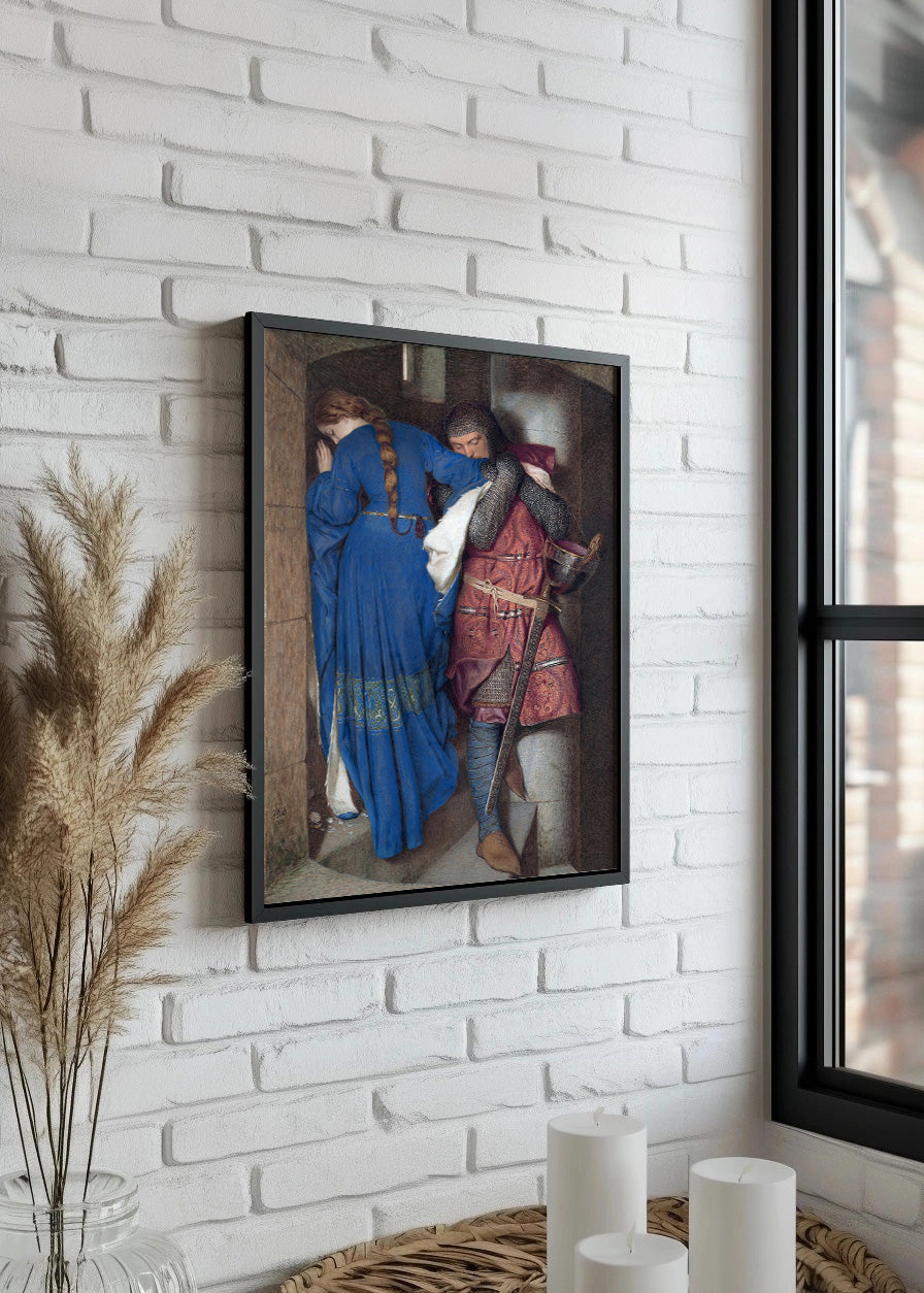 Cuadro ​Hellelil y Hildebrand, el encuentro en la escalera de la torre (Frederick William Burton)