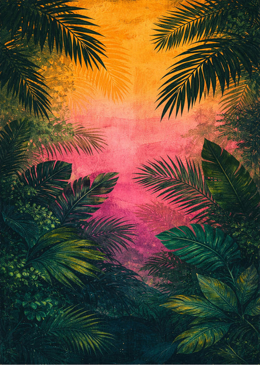 Cuadro Hojas tropicales selváticas