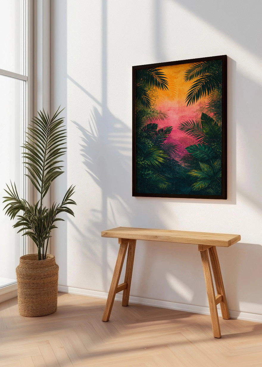 Cuadro Hojas tropicales selváticas