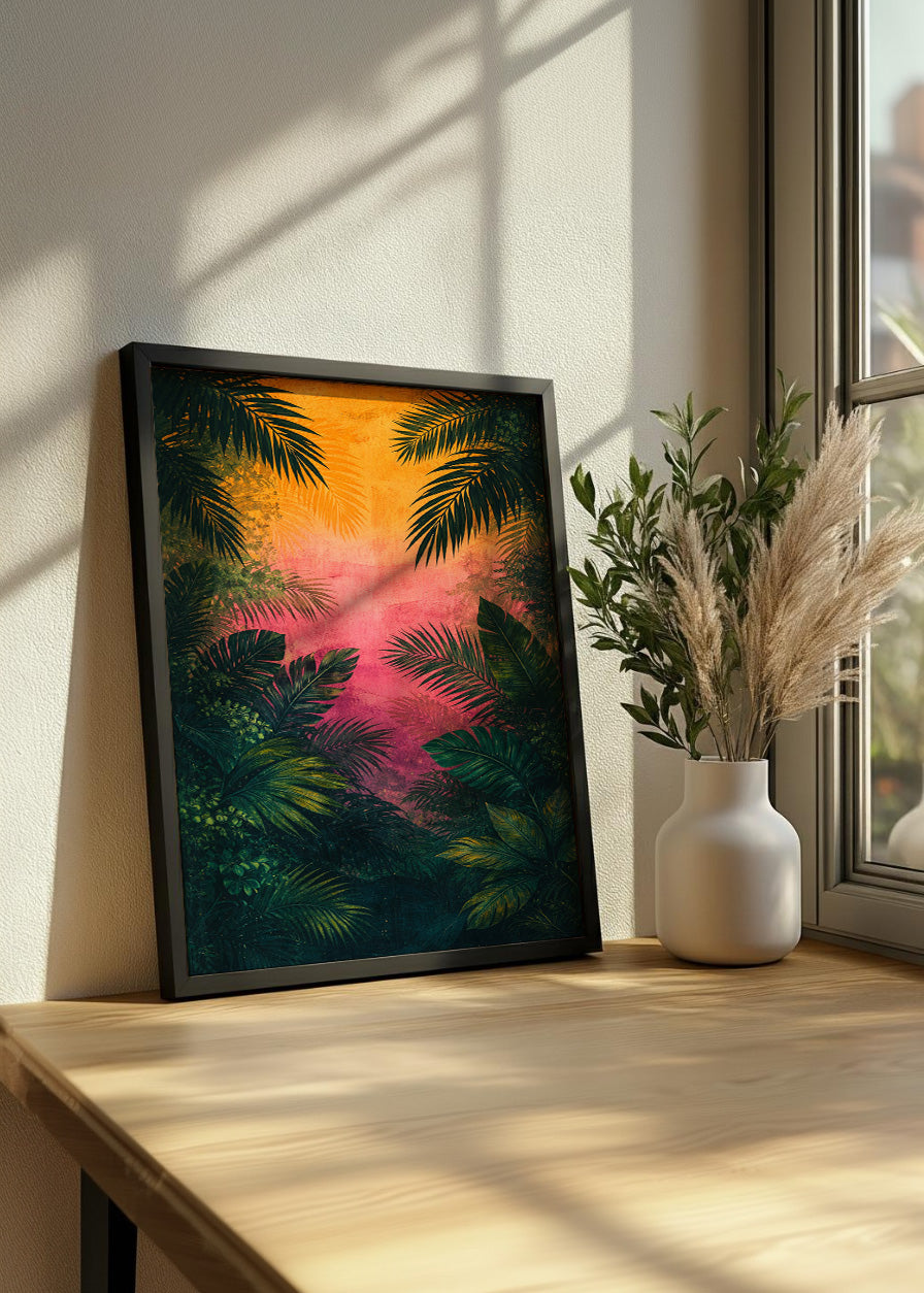 Cuadro Hojas tropicales selváticas