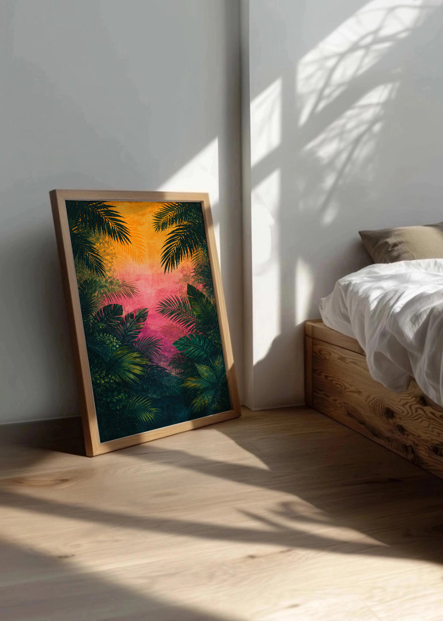 Cuadro Hojas tropicales selváticas