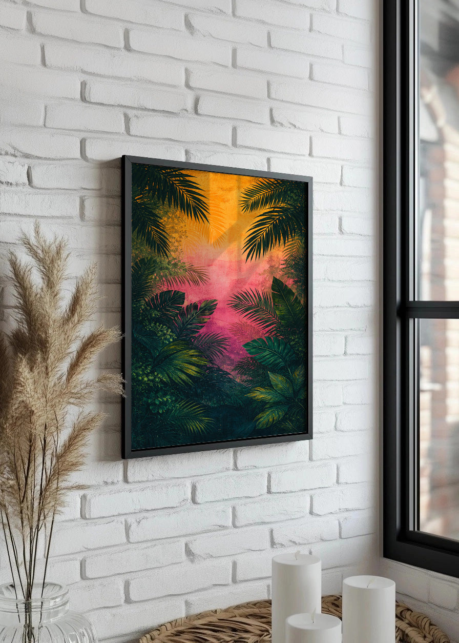 Cuadro Hojas tropicales selváticas