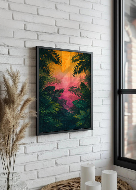 Cuadro Hojas tropicales selváticas