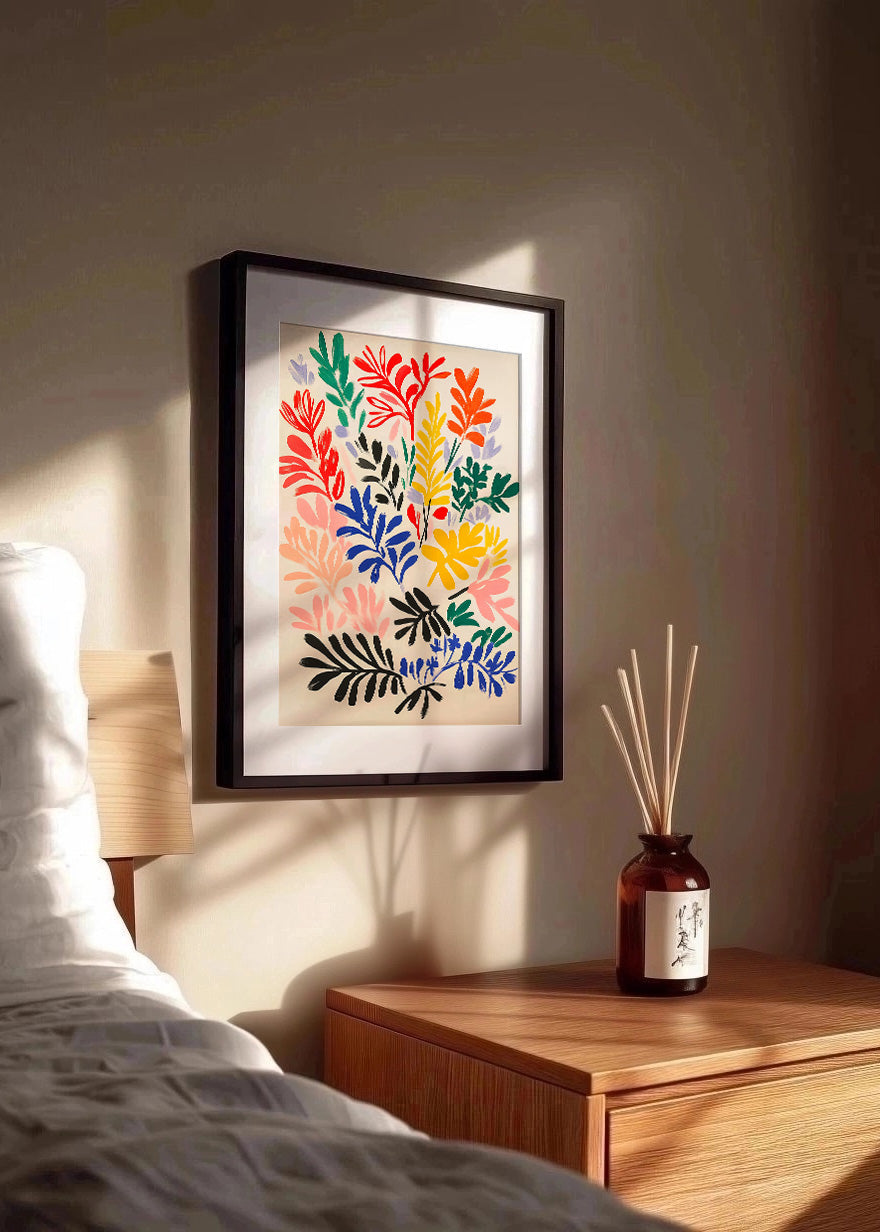 Cuadro ​Hojas eucalipto de colores