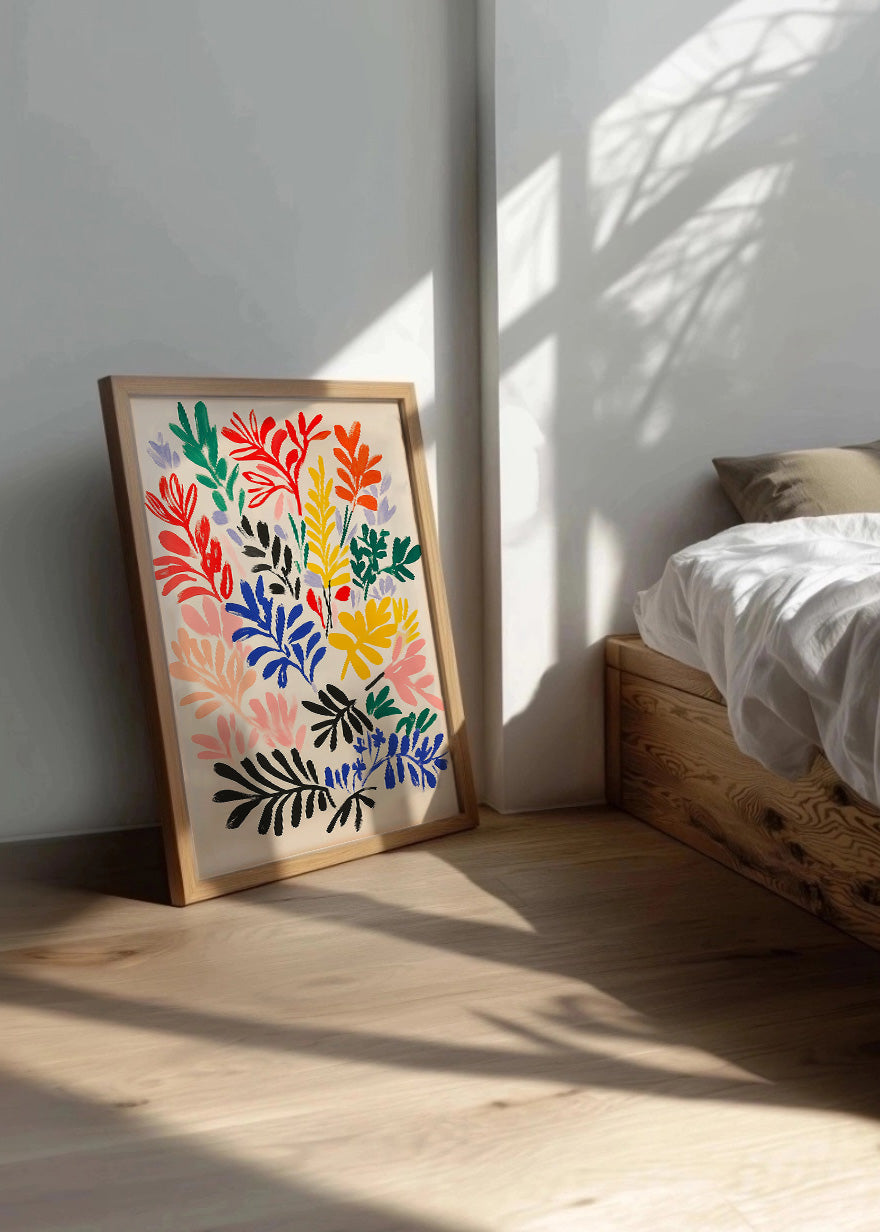 Cuadro ​Hojas eucalipto de colores