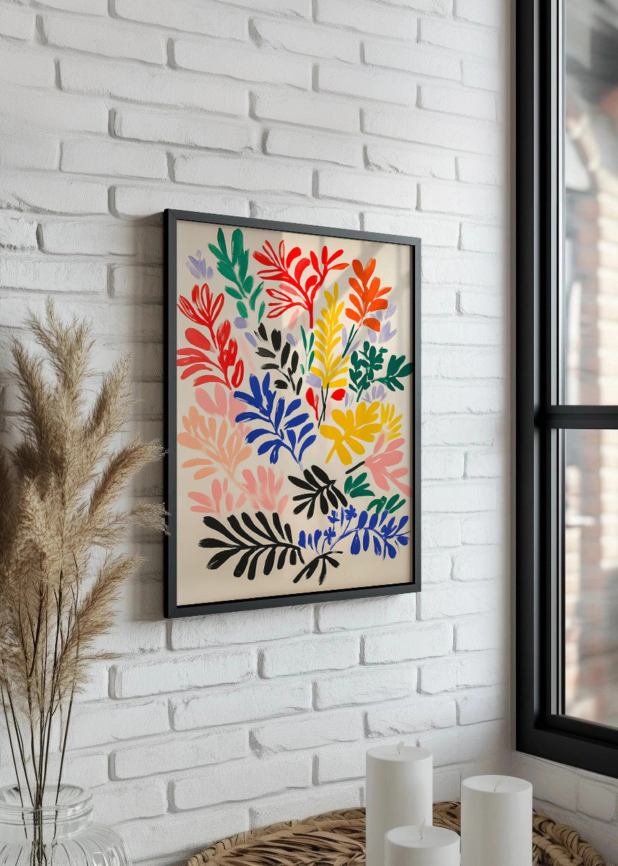 Cuadro ​Hojas eucalipto de colores