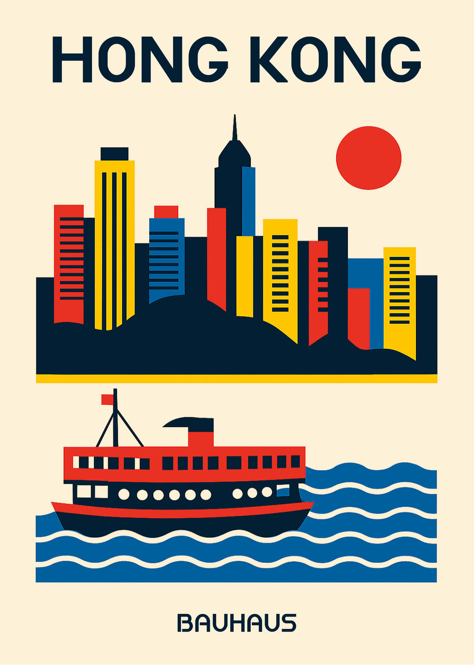 Cuadro Hong Kong Poster Bauhaus