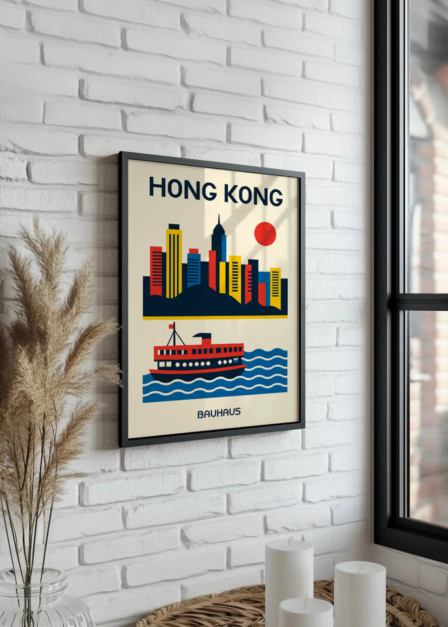 Cuadro Hong Kong Poster Bauhaus