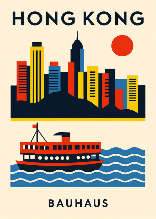 Cuadro Hong Kong Poster Bauhaus