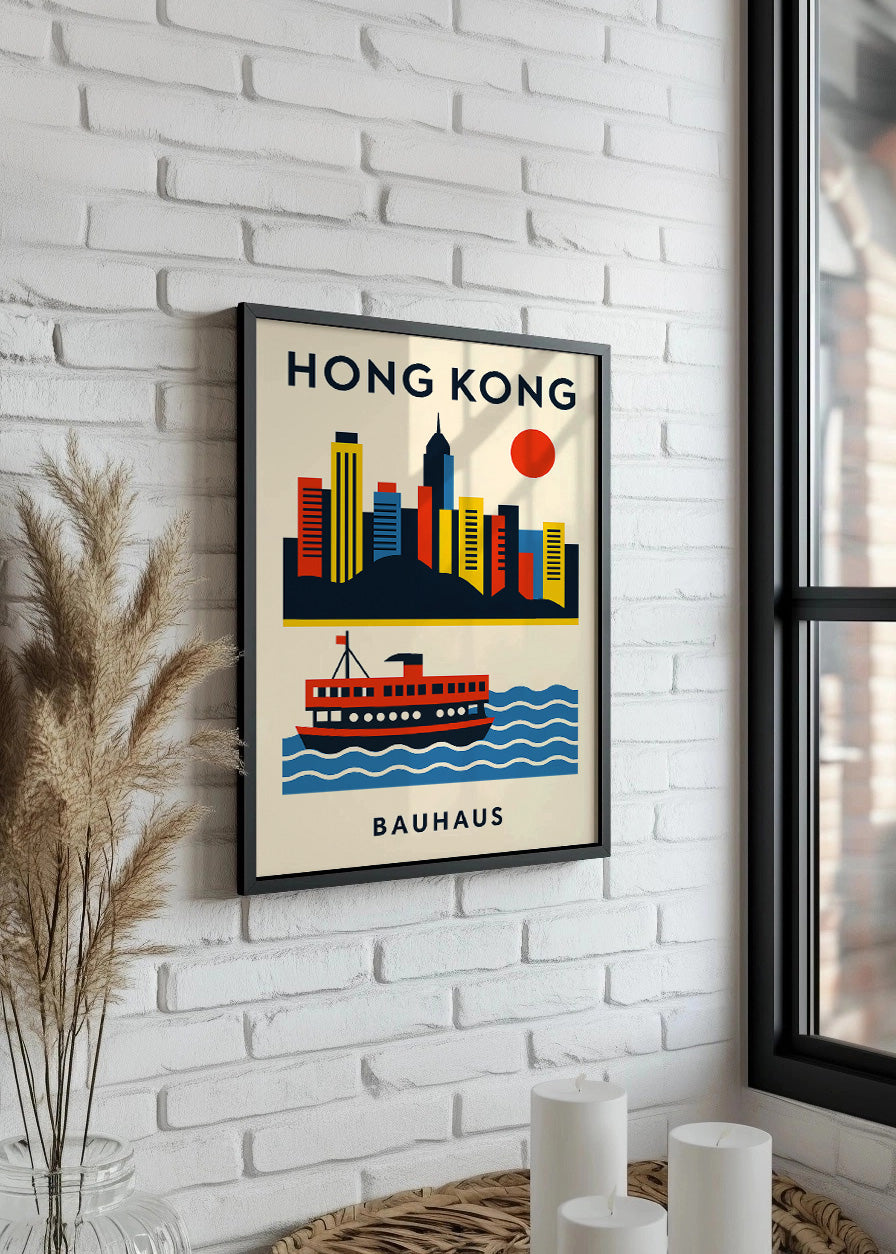 Cuadro Hong Kong Poster Bauhaus