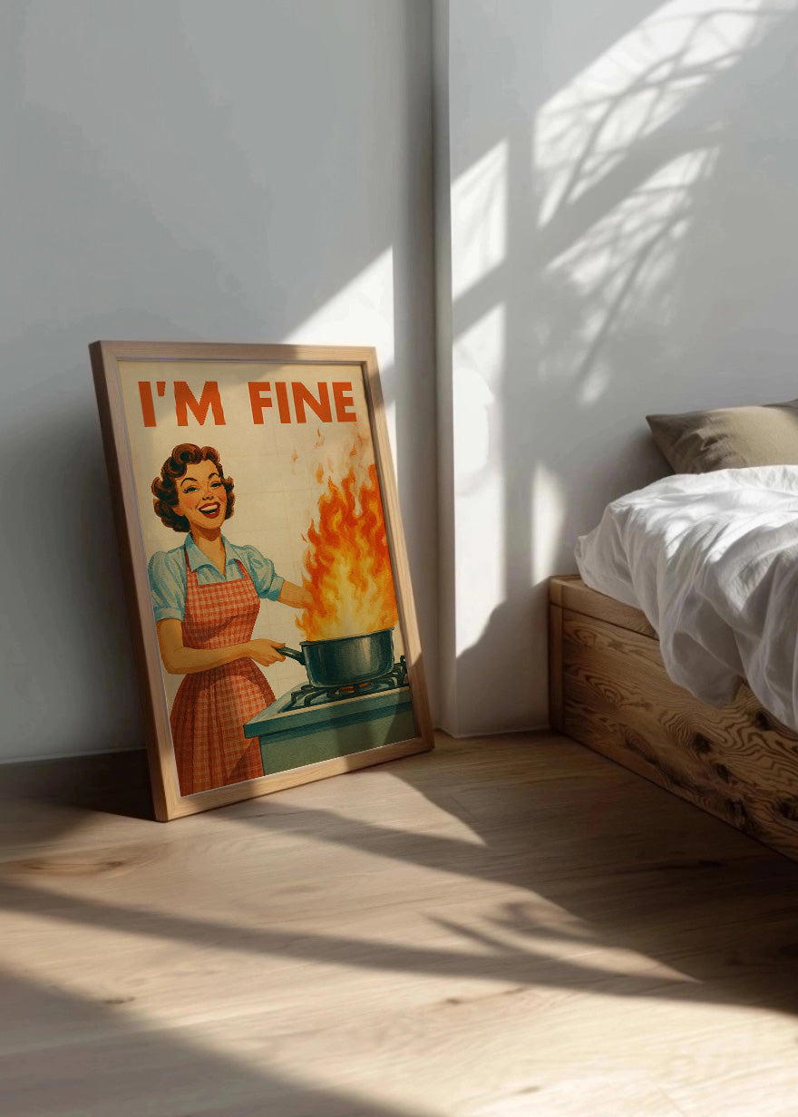 Cuadro I am fine ardiendo