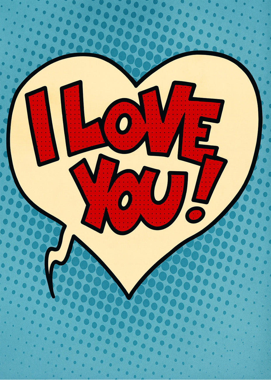 Cuadro I love you bocadillo