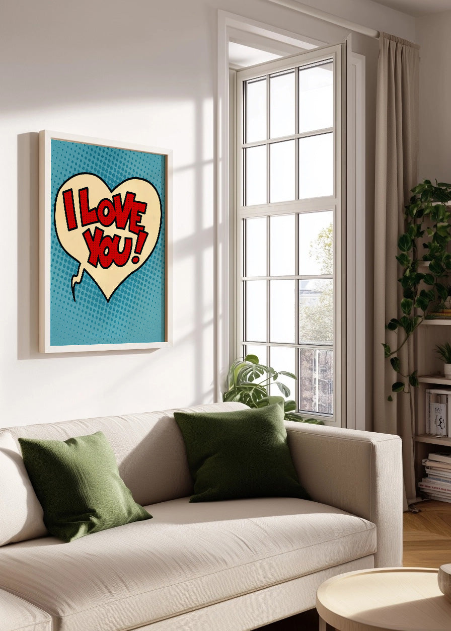 Cuadro I love you bocadillo